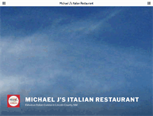 Tablet Screenshot of michaeljsrestaurant.com